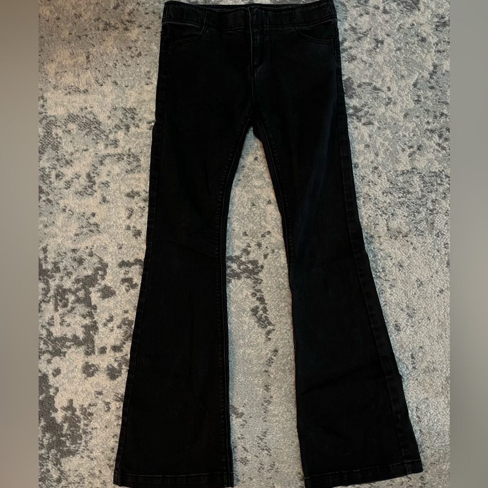 Black Wash Flare Jeans